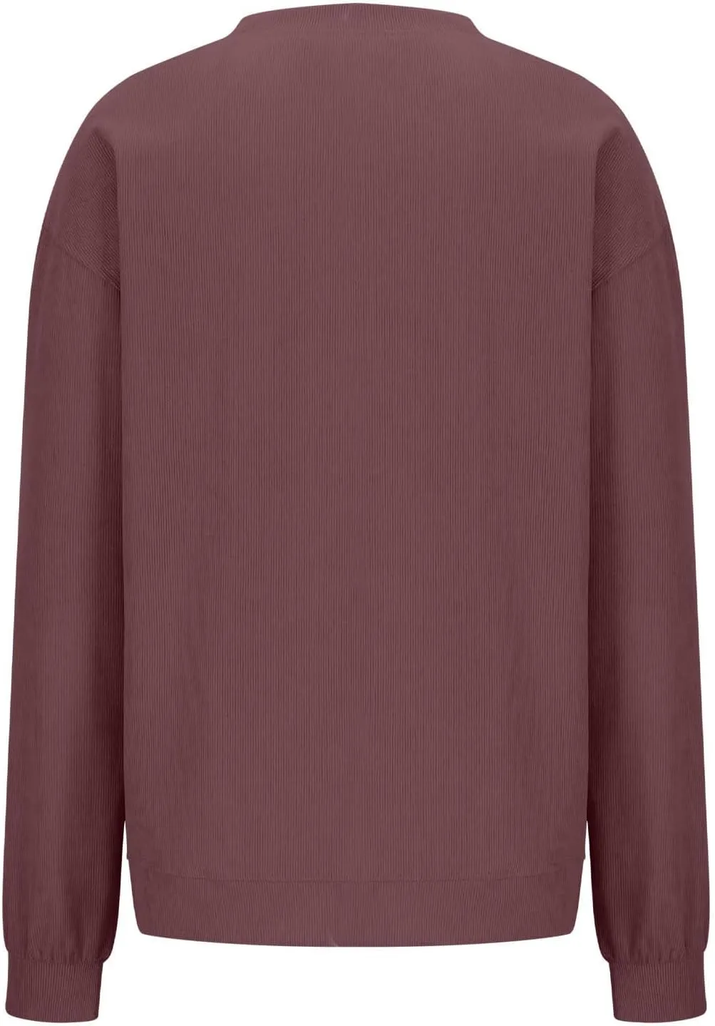 Oversized Crew Neck Sweatshirt Women 2024 Casual Loose Long Sleeve Corduroy Pullover Tops Fall Fashion Outfits Trendy