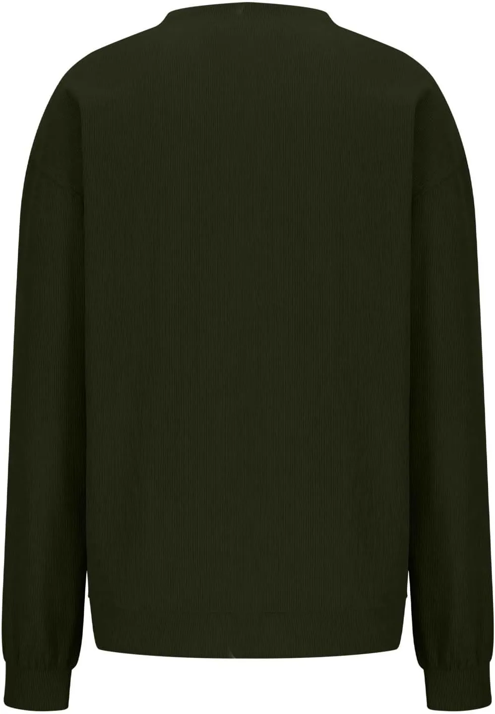 Oversized Crew Neck Sweatshirt Women 2024 Casual Loose Long Sleeve Corduroy Pullover Tops Fall Fashion Outfits Trendy