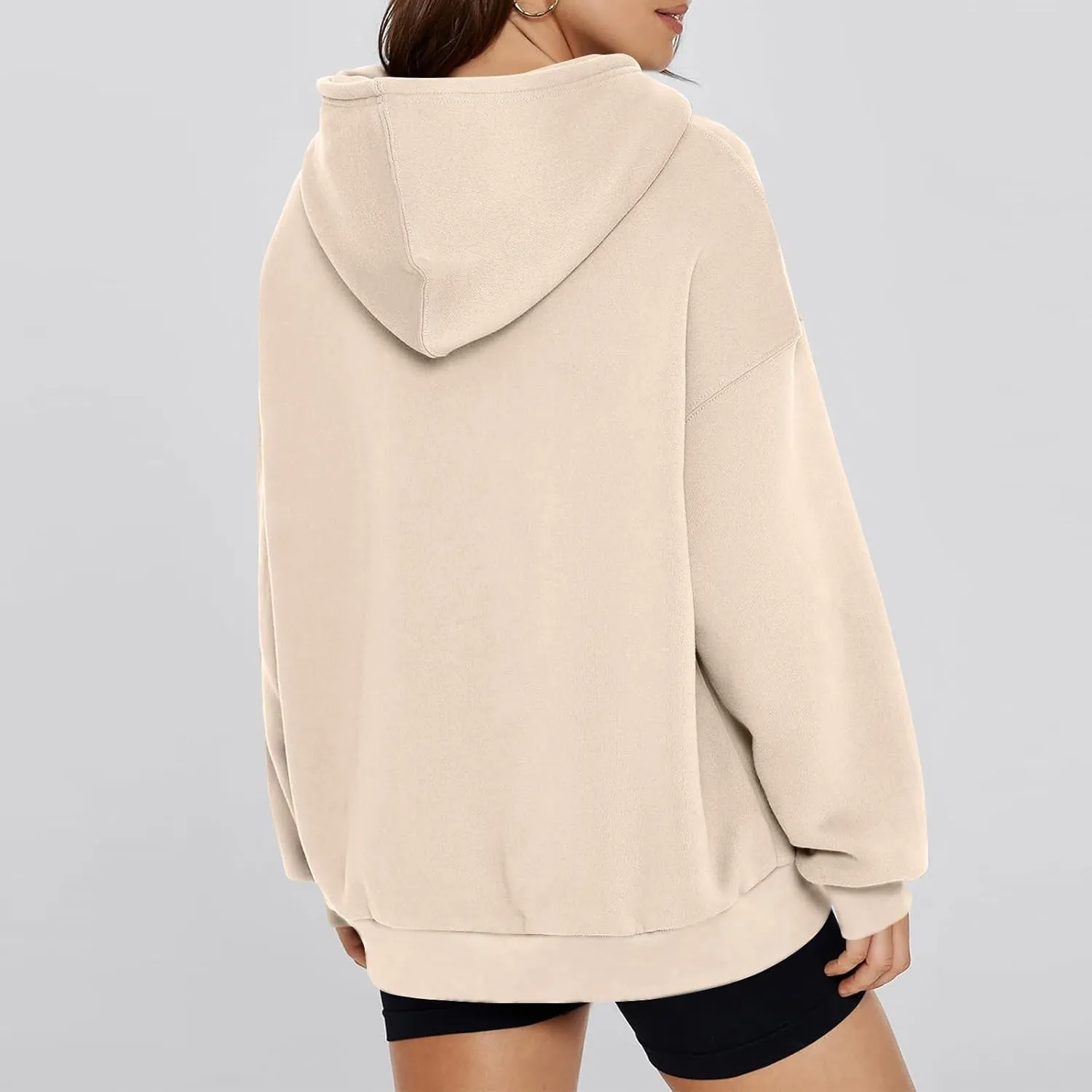 Oversized Hoodie for Women Fleece Sweatshirt with Kangaroo Pockets Long Sleeve Sweaters Pullover Fall Preppy Clothes