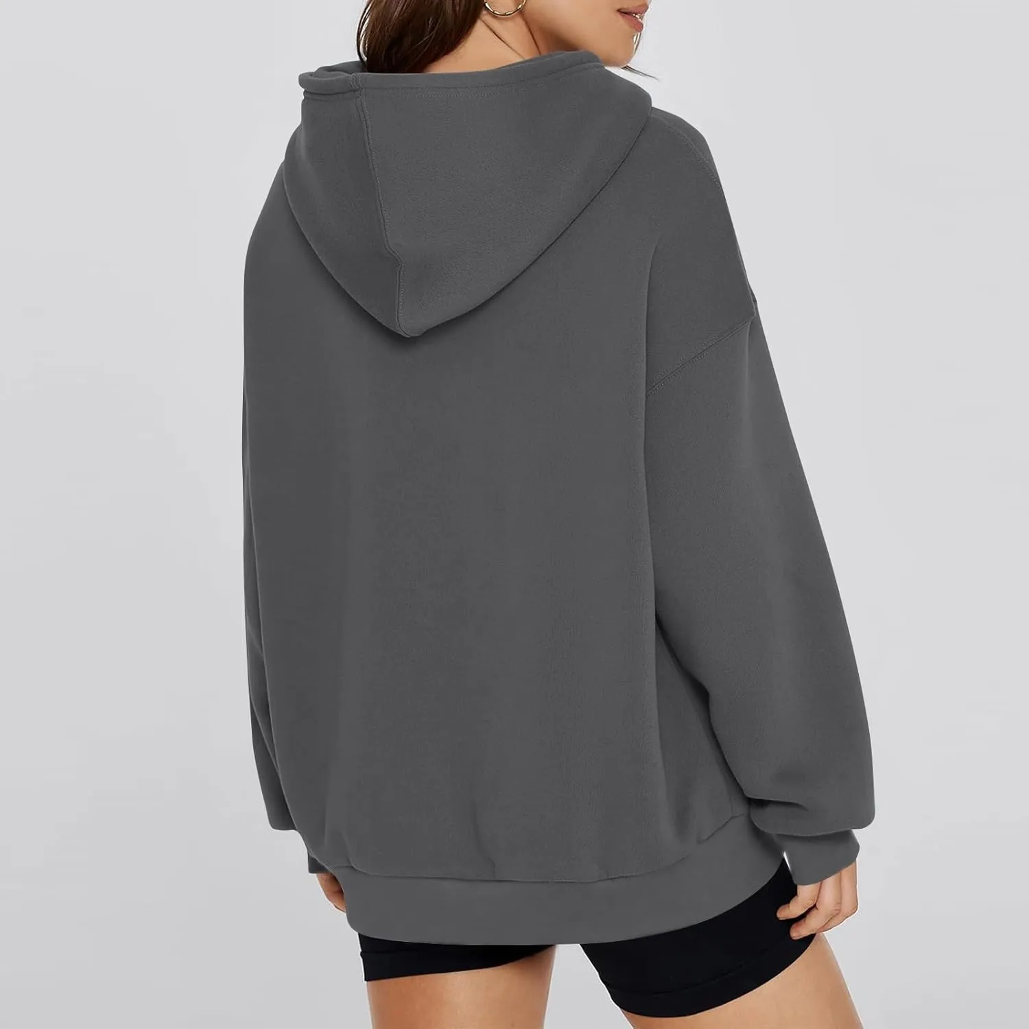 Oversized Hoodie for Women Fleece Sweatshirt with Kangaroo Pockets Long Sleeve Sweaters Pullover Fall Preppy Clothes