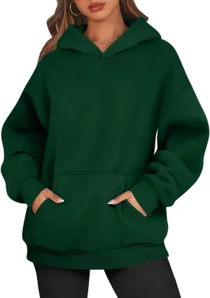 Oversized Hoodies for Women Cute Fleece Hooded Sweatshirt Pullover Long Sleeve Fall Preppy Sweatshirts with Pockets