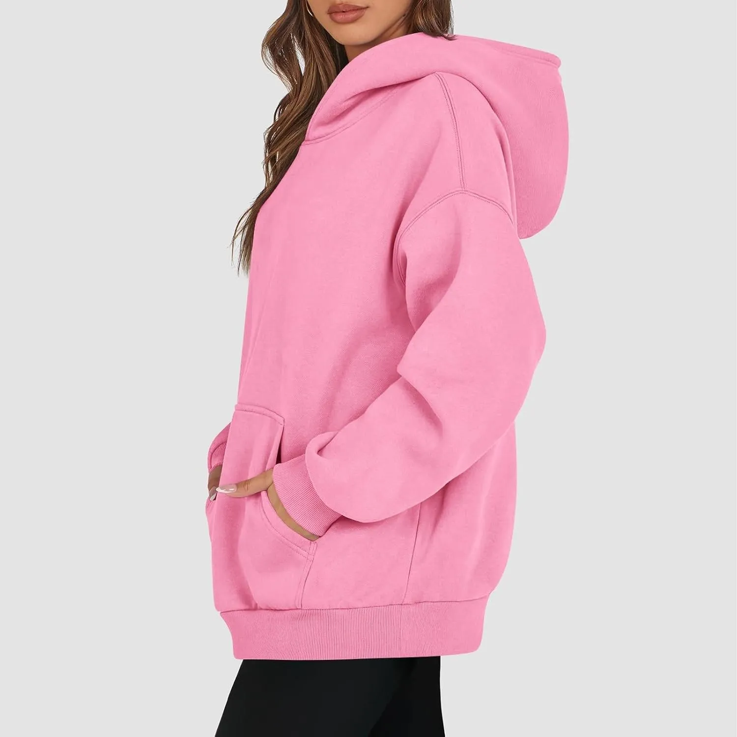 Oversized Hoodies for Women Cute Fleece Hooded Sweatshirt Pullover Long Sleeve Fall Preppy Sweatshirts with Pockets