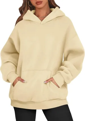 Oversized Hoodies for Women Cute Fleece Hooded Sweatshirt Pullover Long Sleeve Fall Preppy Sweatshirts with Pockets