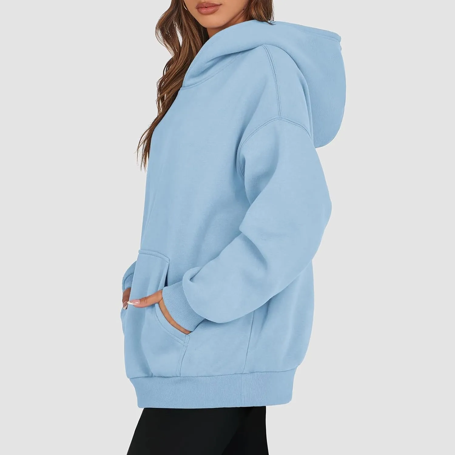 Oversized Hoodies for Women Fleece Plus Size Sweatshirts with Pocket Casual Pullover Tops Fall Winter Outfits