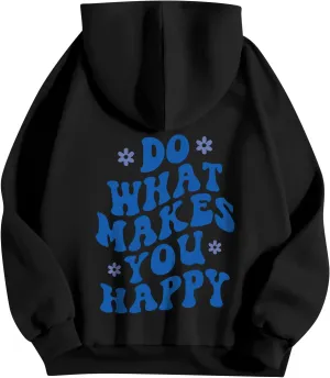Palm Puff Hoodie Hoodies for Women Teen Girls Long Sleeve Casual Graphic Hoodies Drawstring Oversized Hoodies