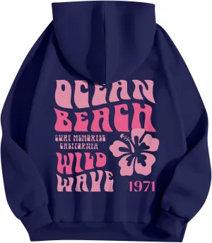 Palm Puff Hoodie Hoodies for Women Teen Girls Long Sleeve Casual Graphic Hoodies Drawstring Oversized Hoodies