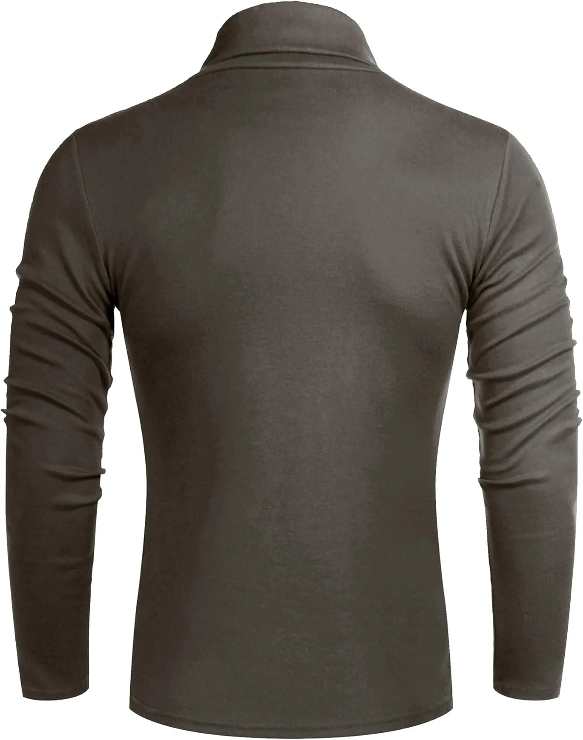 Poriff Men's Casual Slim Fit Basic Tops Knitted Lightweight Turtleneck Pullover Sweater