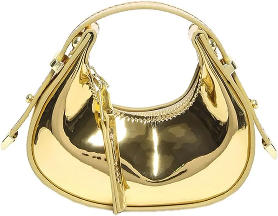 PU 1eather Evening Bag for Women Elegant Purse Evening Handbag Evening Bag Eye-catching Dumplings Bag