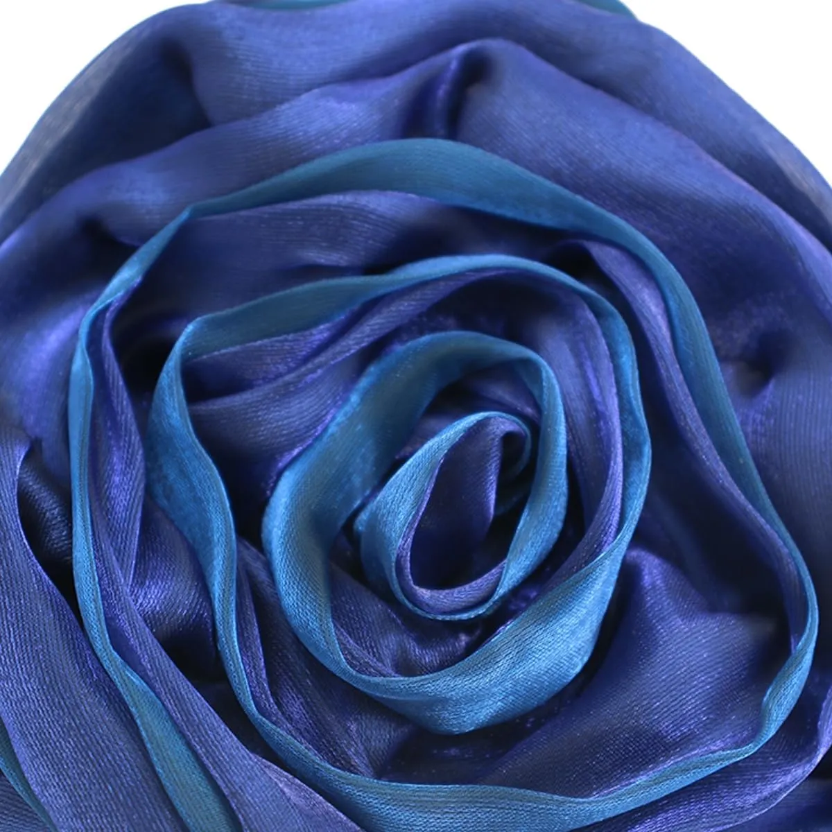 Rose Shaped Evening Bag Soft Satin Clutch Purse Floral Wristlet Handbag for Women Wedding Party Purse