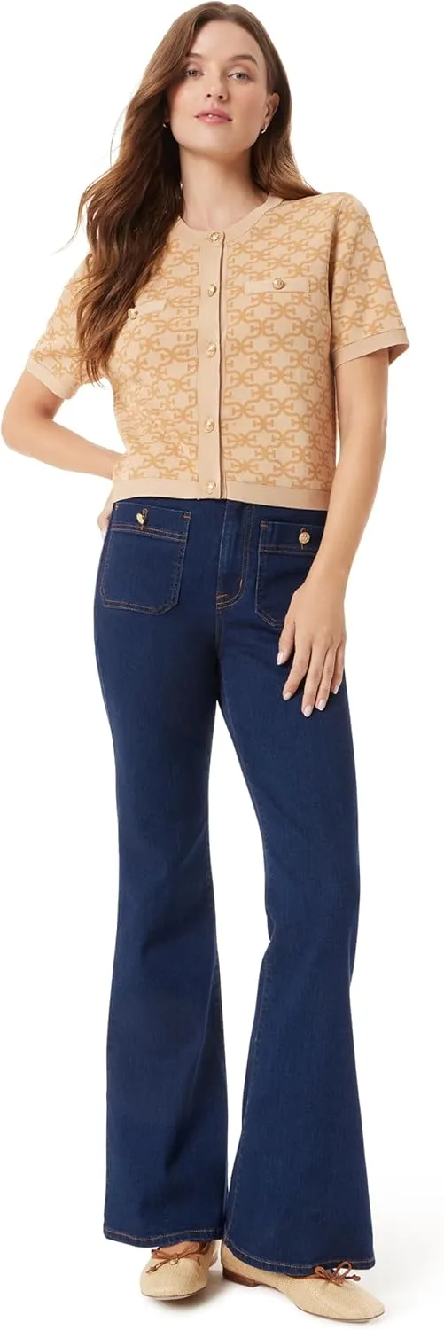 Sam Edelman Women's Colleen Short Sleeve Cardigan Standard