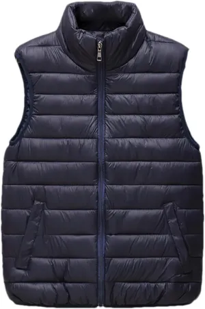SaoBiiu Men Sleeveless Jacket Vest Winter Cotton-Padded Coats Vests Stand Collar Warm Loose Zipper Waistcoats