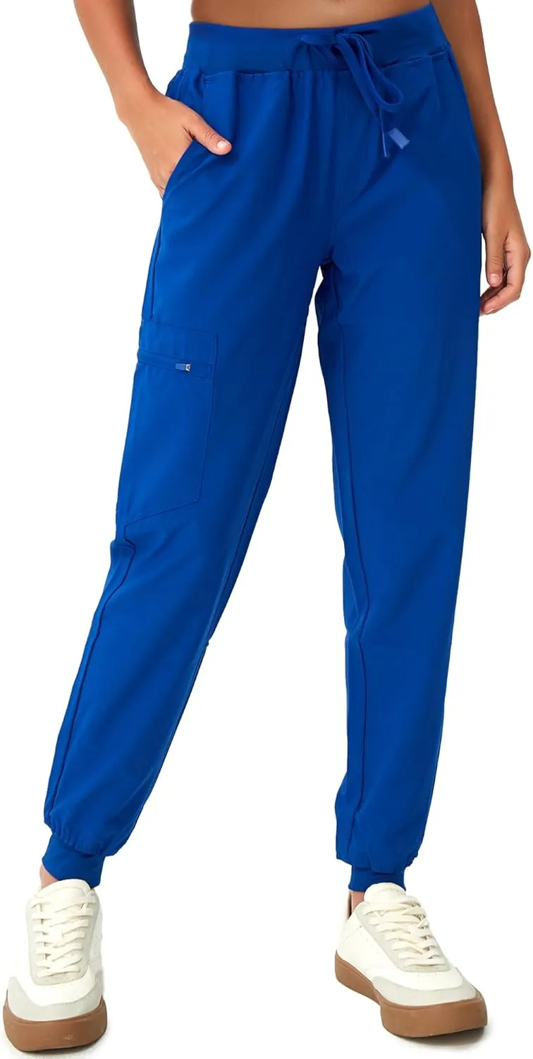 Scrubs for Women, Stretchy Yoga Pants with 5 Pockets, Cargo Jogger Scrub Pants for Women