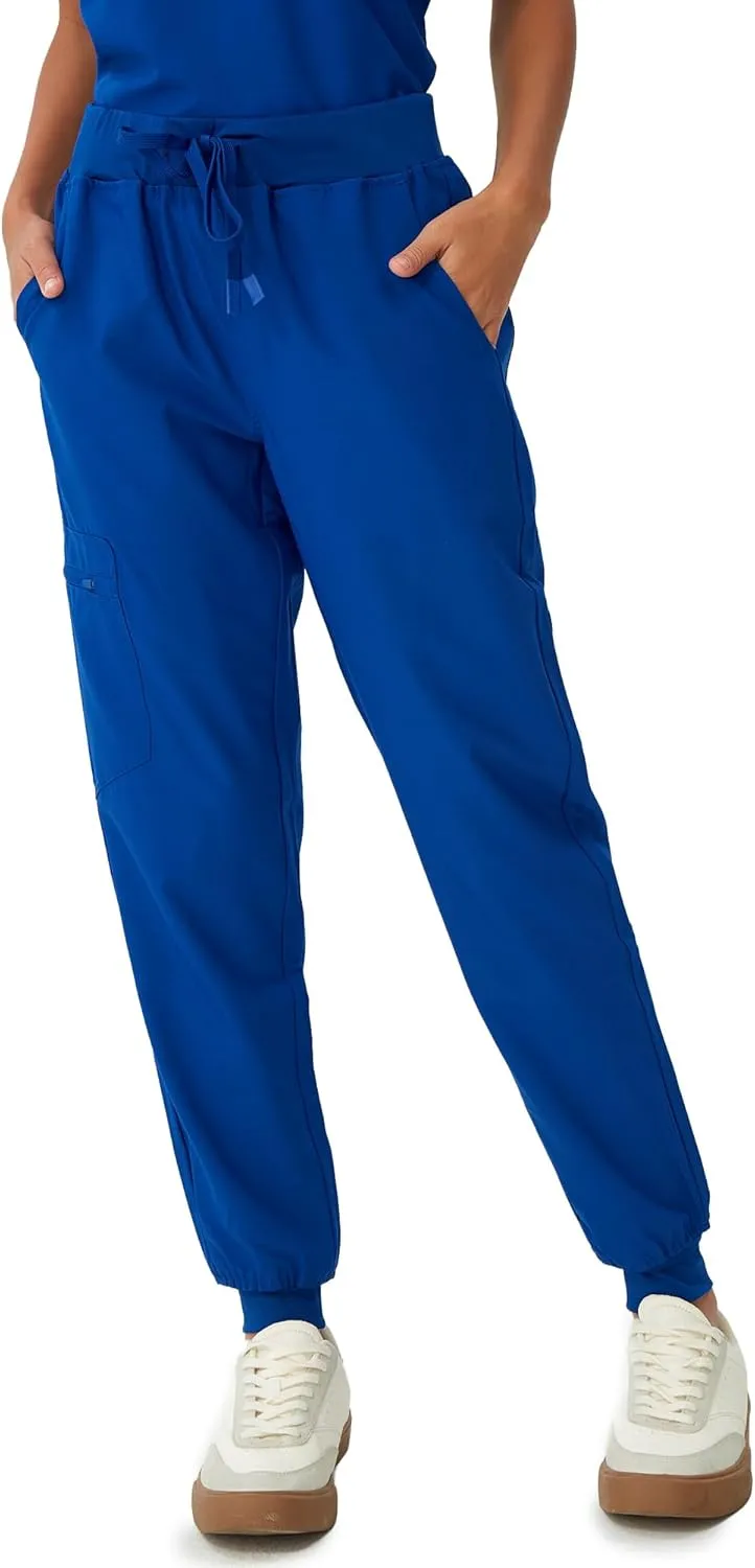 Scrubs for Women, Stretchy Yoga Pants with 5 Pockets, Cargo Jogger Scrub Pants for Women