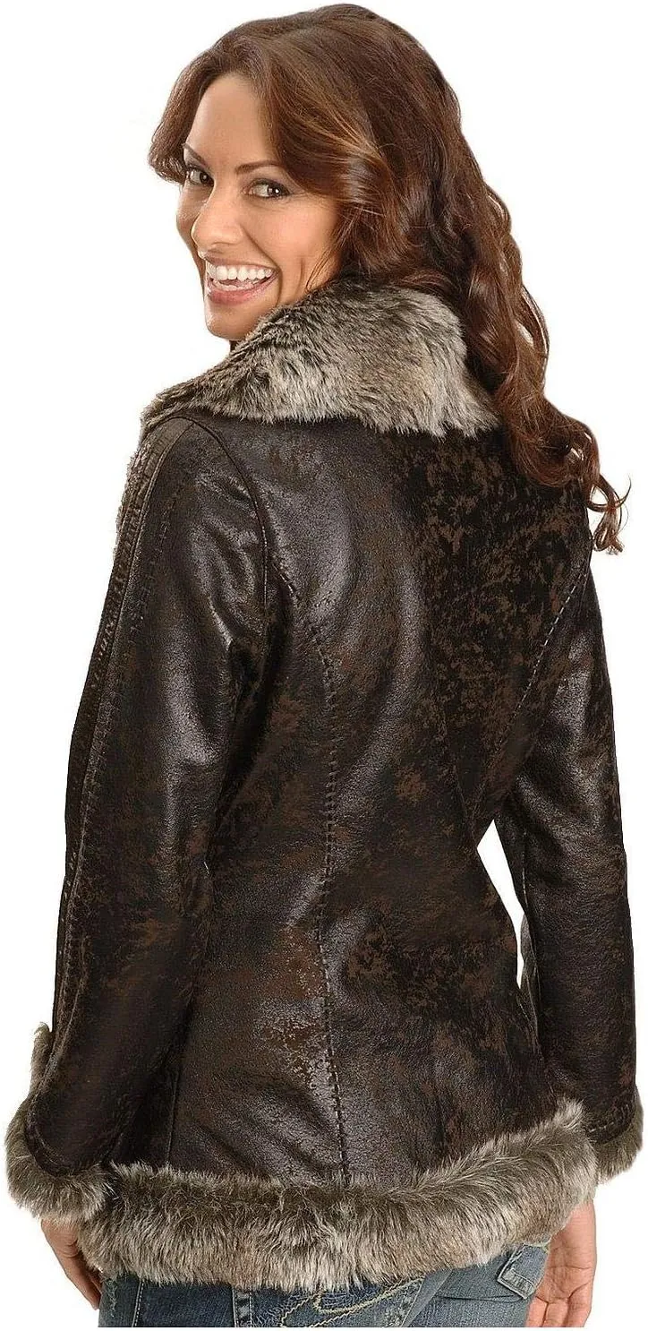 Scully Women's Faux Leather and Fur Jacket - 8013