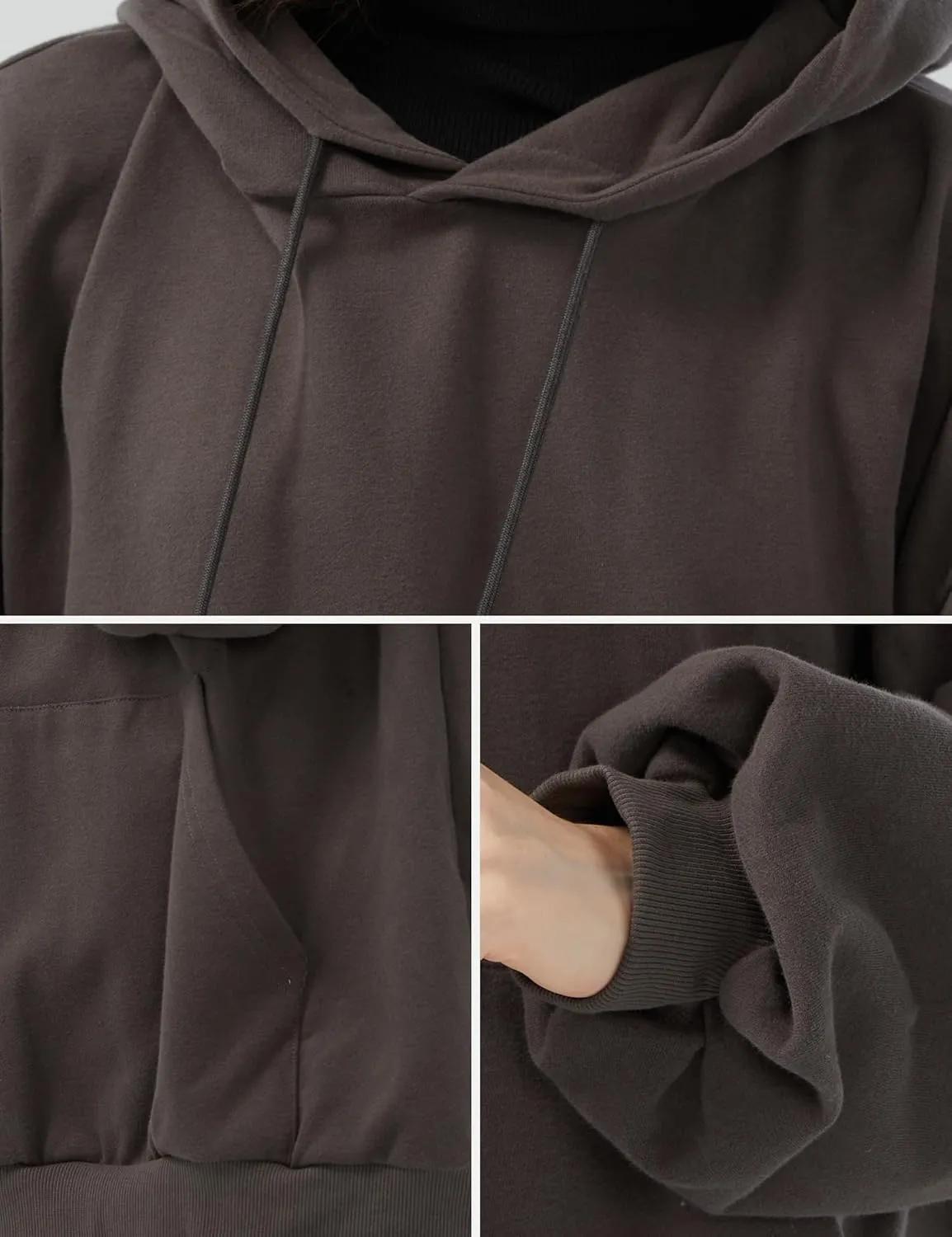 SDEER Womens Oversized Hoodies Sweatshirts Casual Loose Long Sleeve Drawstring Hooded Pullover Fall Winter Tops