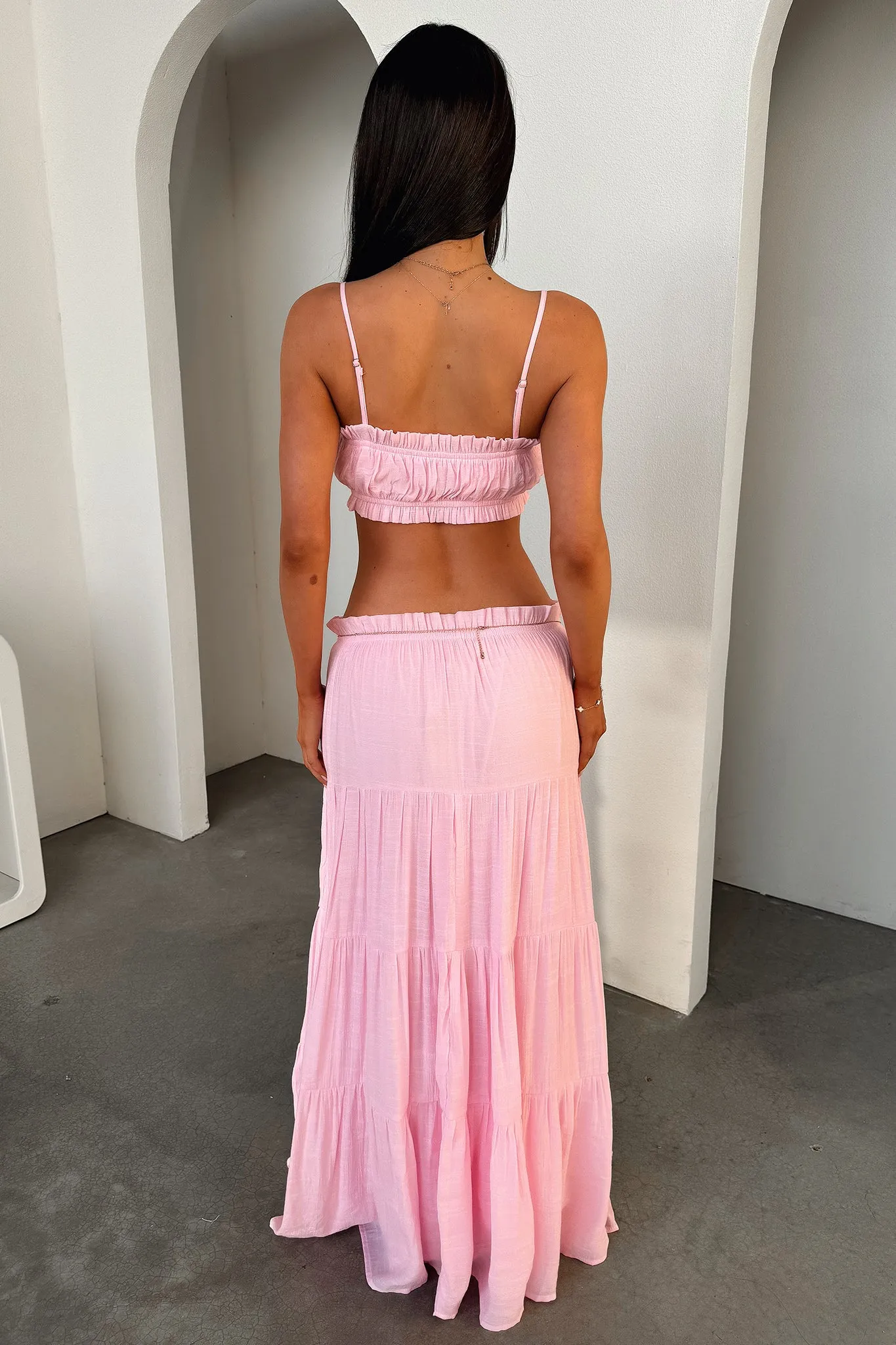 Selina Maxi Skirt - Baby Pink