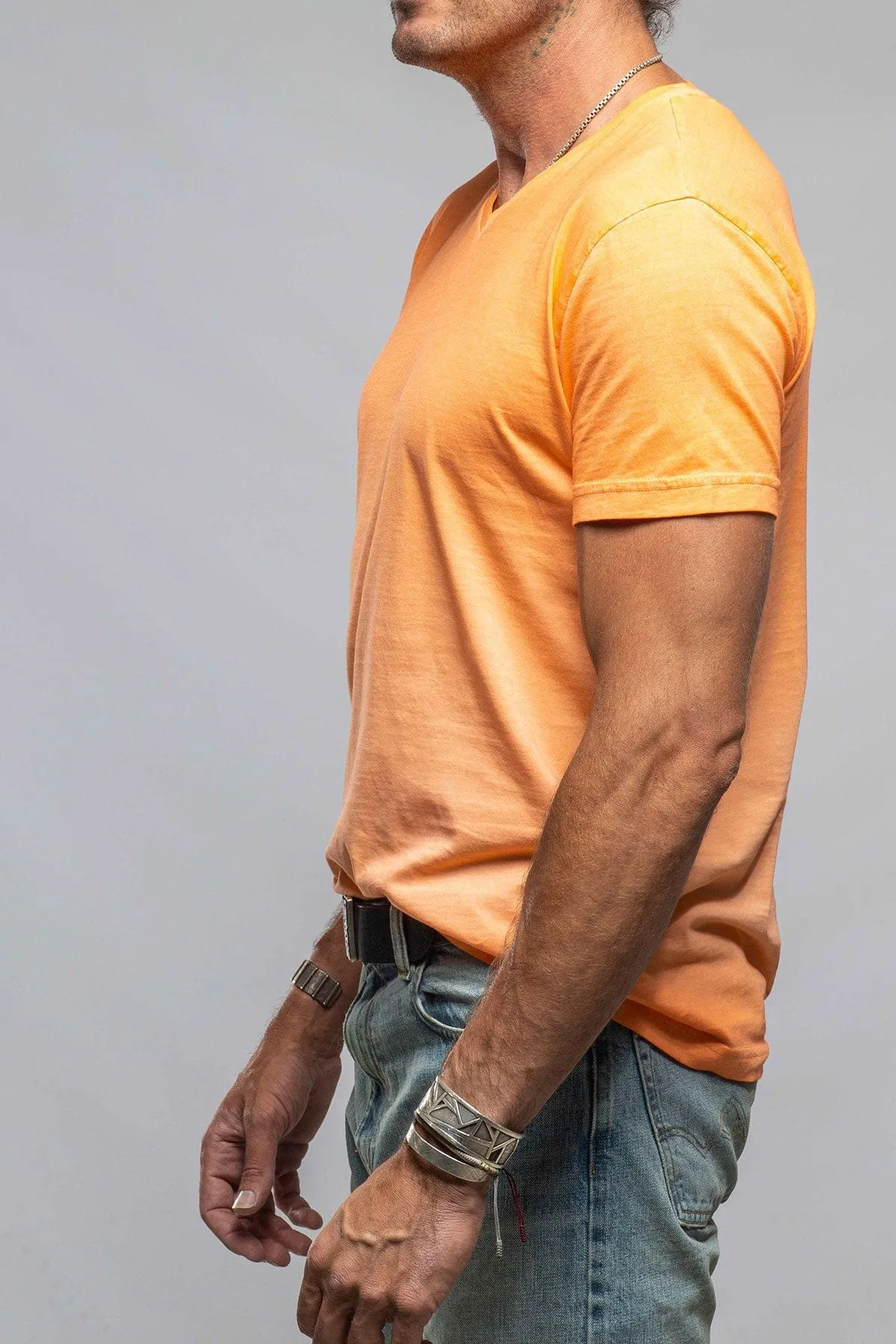 Siena Cotton V Neck In Orange