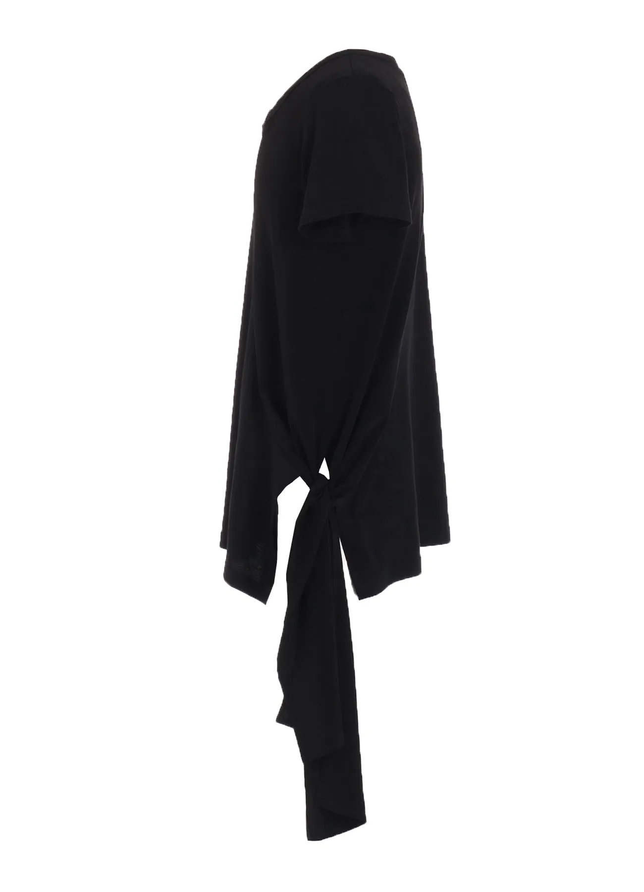 SOFT JERSEY CREPE de CHINE POCKET SIde SLIT KNOT T-SHIRT