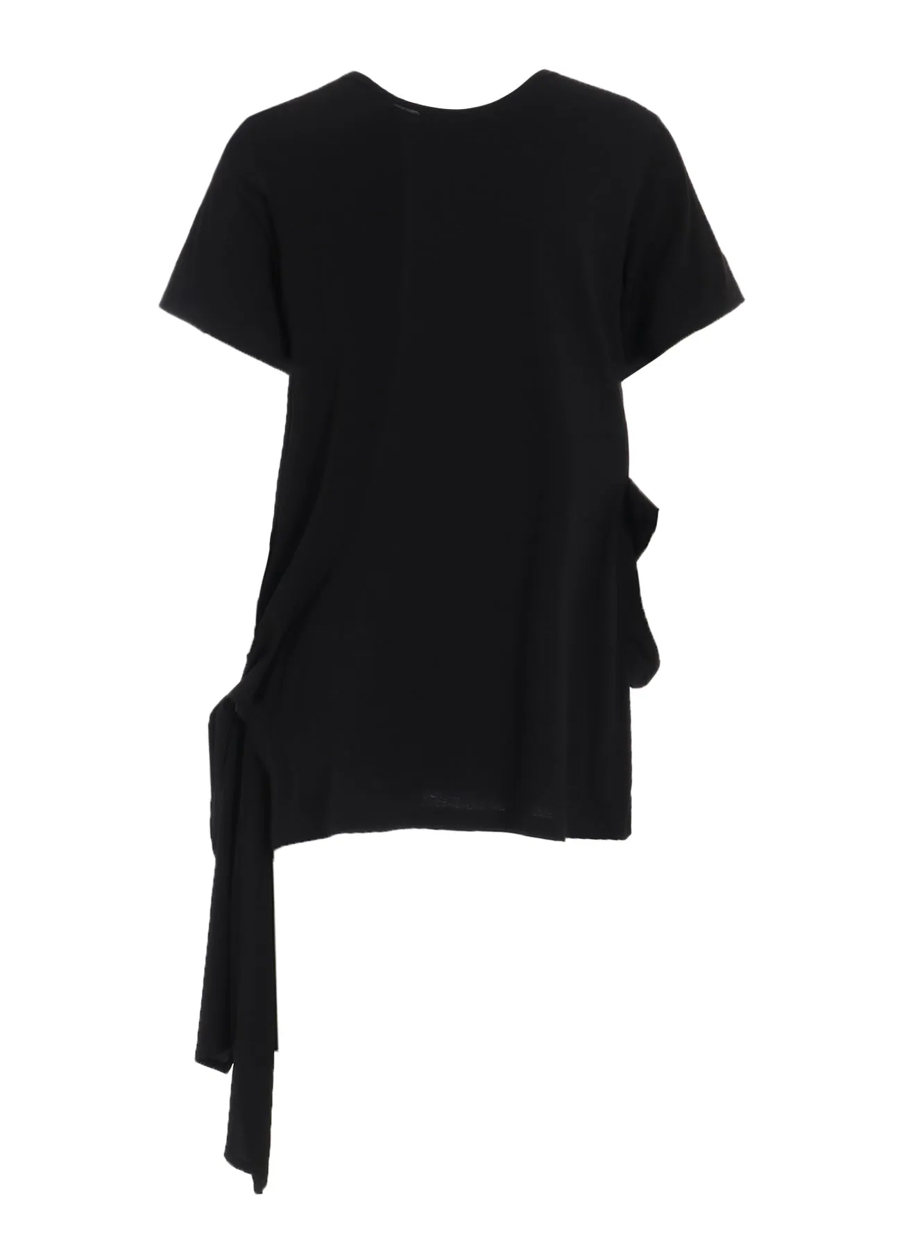 SOFT JERSEY CREPE de CHINE POCKET SIde SLIT KNOT T-SHIRT