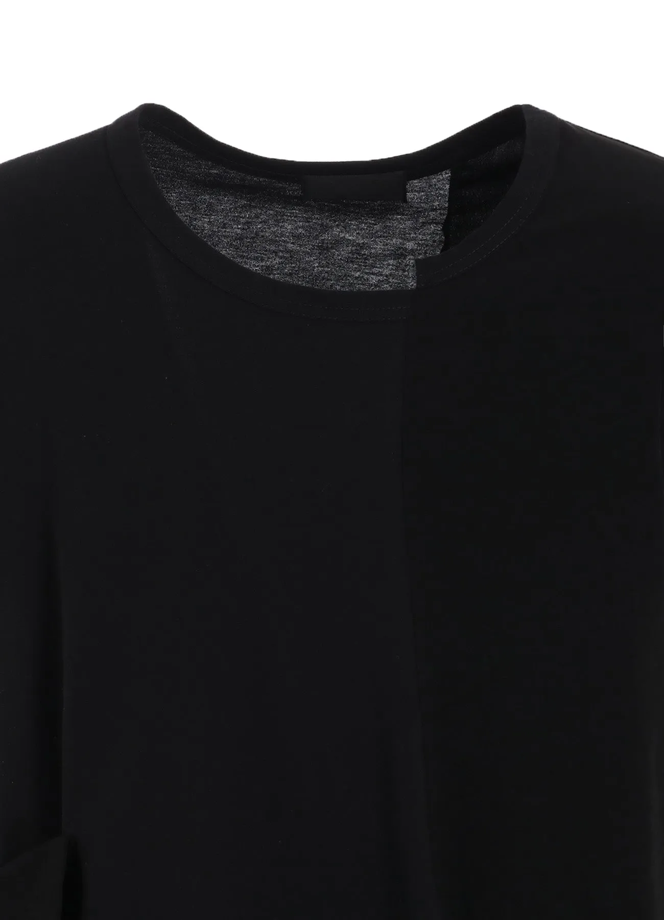 SOFT JERSEY CREPE de CHINE POCKET SIde SLIT KNOT T-SHIRT