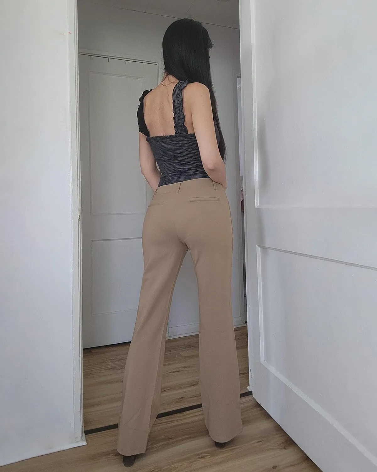 Stelle Women 28"/30"/ 32" Bootcut Dress Pants Business Casual Work Pants with Pockets Pull On Regular Slacks for Office