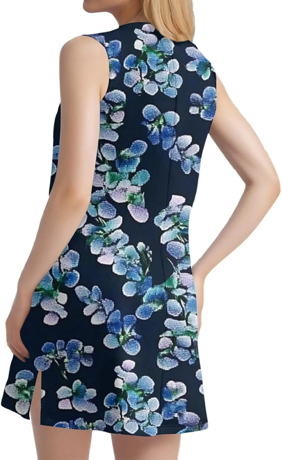 Summer Dresses for Women 2025 Loose Casual Tank Dress Beach Sundresses Sleeveless Floral T Shirt Dresses with Split