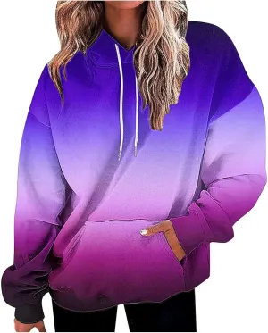 Sweatshirts for Women y2k Tie Dye Hoodie Drop Oversized Pullover Hoody Tops with Pocket Aesthetic Clothes