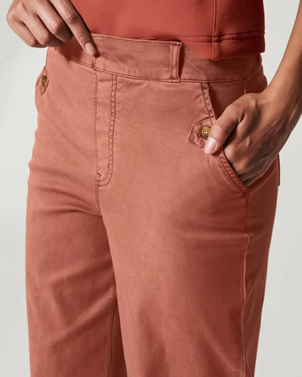 Tummy Control Twill Cropped Wide Leg Pant, Plus Size Wide Leg, Stretch Twill Cropped Wide Leg Pant, Small, Black