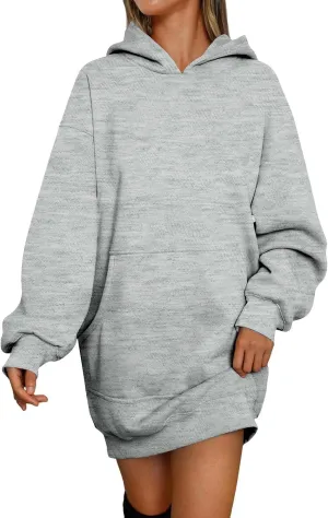 Tunic Hoodies for Women Long Fleece Y2K Hoodie Oversized Sweatshirt Trendy Lightweight Baggy Pullover Fall Outfits