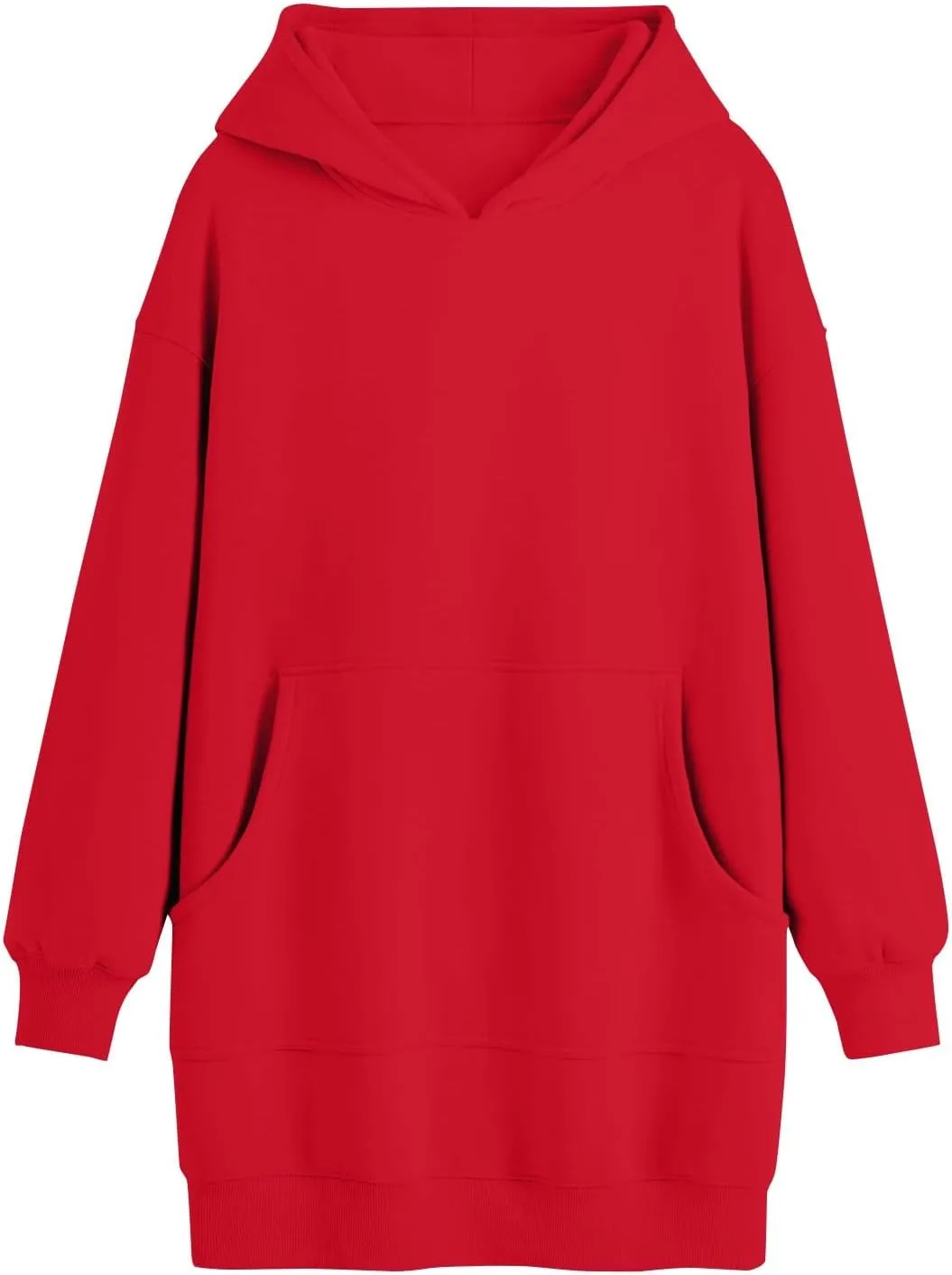 Tunic Hoodies for Women Long Fleece Y2K Hoodie Oversized Sweatshirt Trendy Lightweight Baggy Pullover Fall Outfits