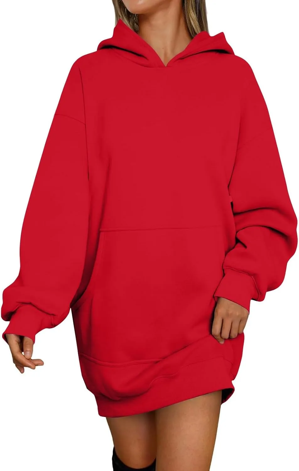 Tunic Hoodies for Women Long Fleece Y2K Hoodie Oversized Sweatshirt Trendy Lightweight Baggy Pullover Fall Outfits