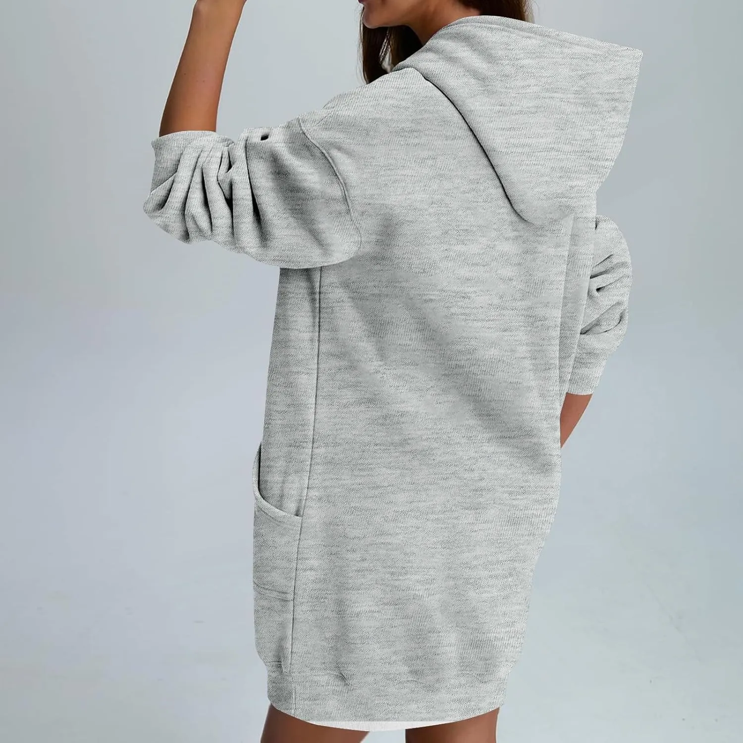 Tunic Hoodies for Women Long Fleece Y2K Hoodie Oversized Sweatshirt Trendy Lightweight Baggy Pullover Fall Outfits