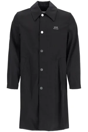 unisex car coat made of nylon and cotton UJK542 PA0007 NOIR