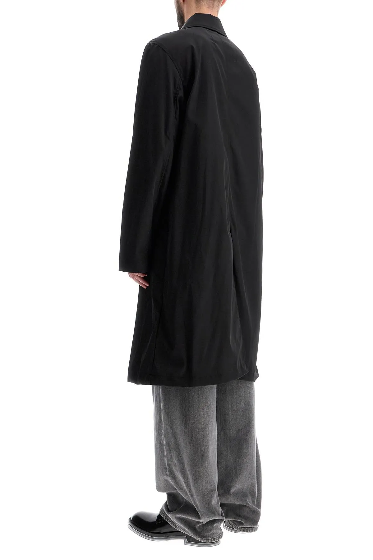 unisex car coat made of nylon and cotton UJK542 PA0007 NOIR