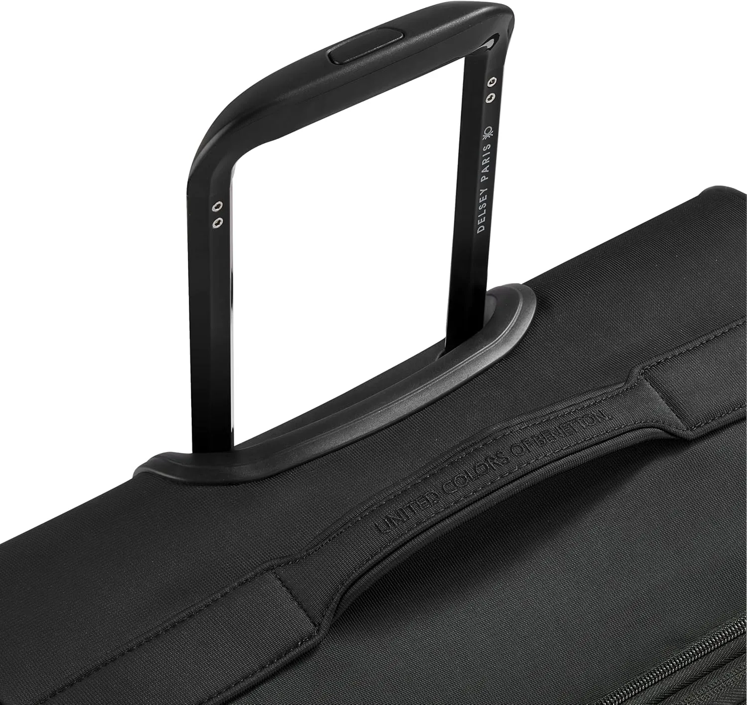 United Colors of Benetton Color Block Softside Expandable Luggage with Spinner Wheels, Black, Checked-Medium 23 Inch