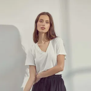 V-Neck Modal Tee (Ivory)