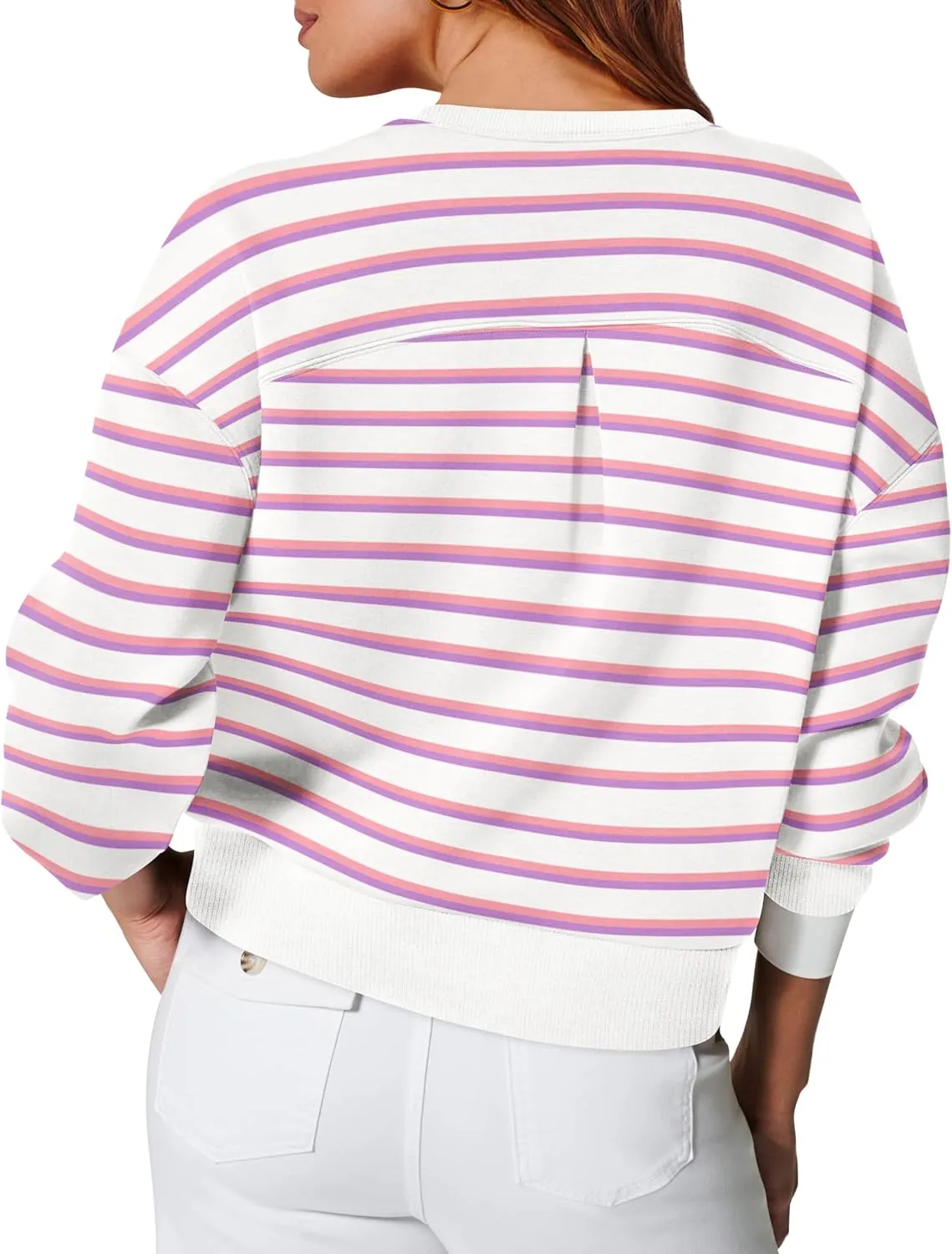 WIHOLL Womens Long Sleeve Crop Tops Crewneck Pullover Shirts Lightweight Sweatshirts 2024 Fall Fashion Clothes