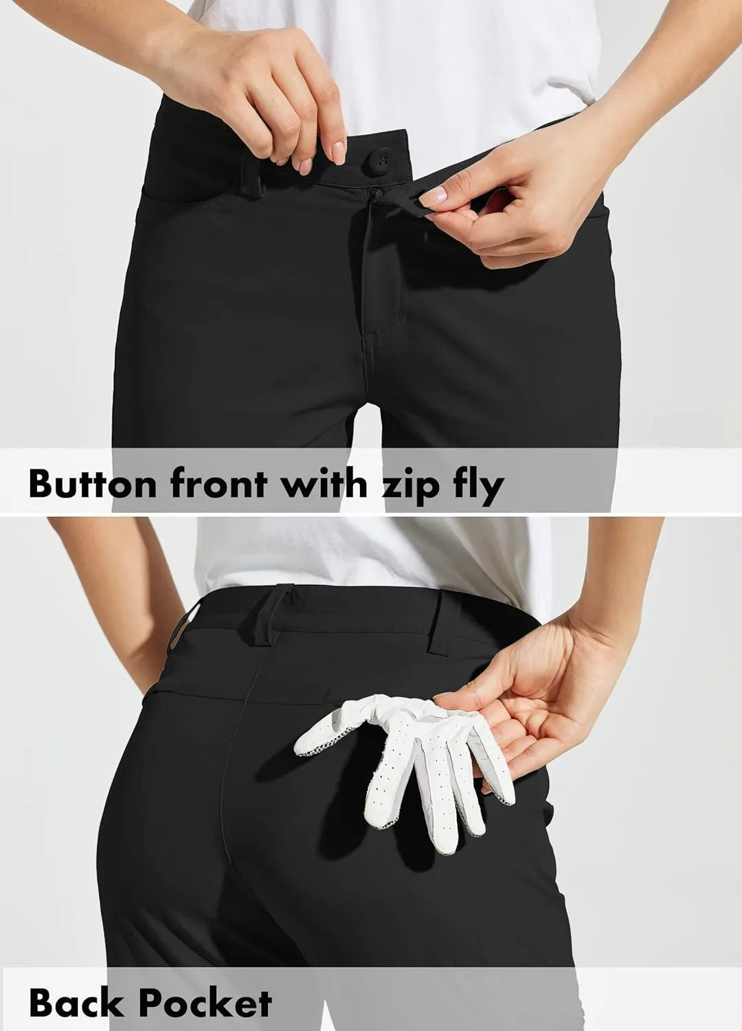 Willit Women's Golf Pants Hiking Cargo Pants Quick Dry Lightweight Outdoor Casual Pants Water Resistant