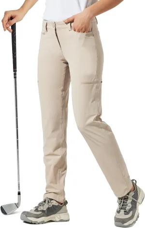 Willit Women's Golf Pants Hiking Cargo Pants Quick Dry Lightweight Outdoor Casual Pants Water Resistant