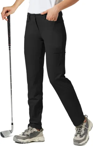 Willit Women's Golf Pants Hiking Cargo Pants Quick Dry Lightweight Outdoor Casual Pants Water Resistant