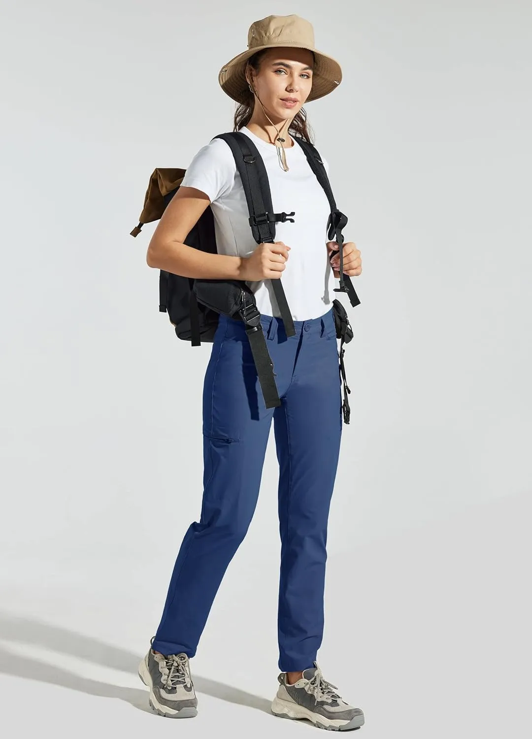 Willit Women's Golf Pants Hiking Cargo Pants Quick Dry Lightweight Outdoor Casual Pants Water Resistant