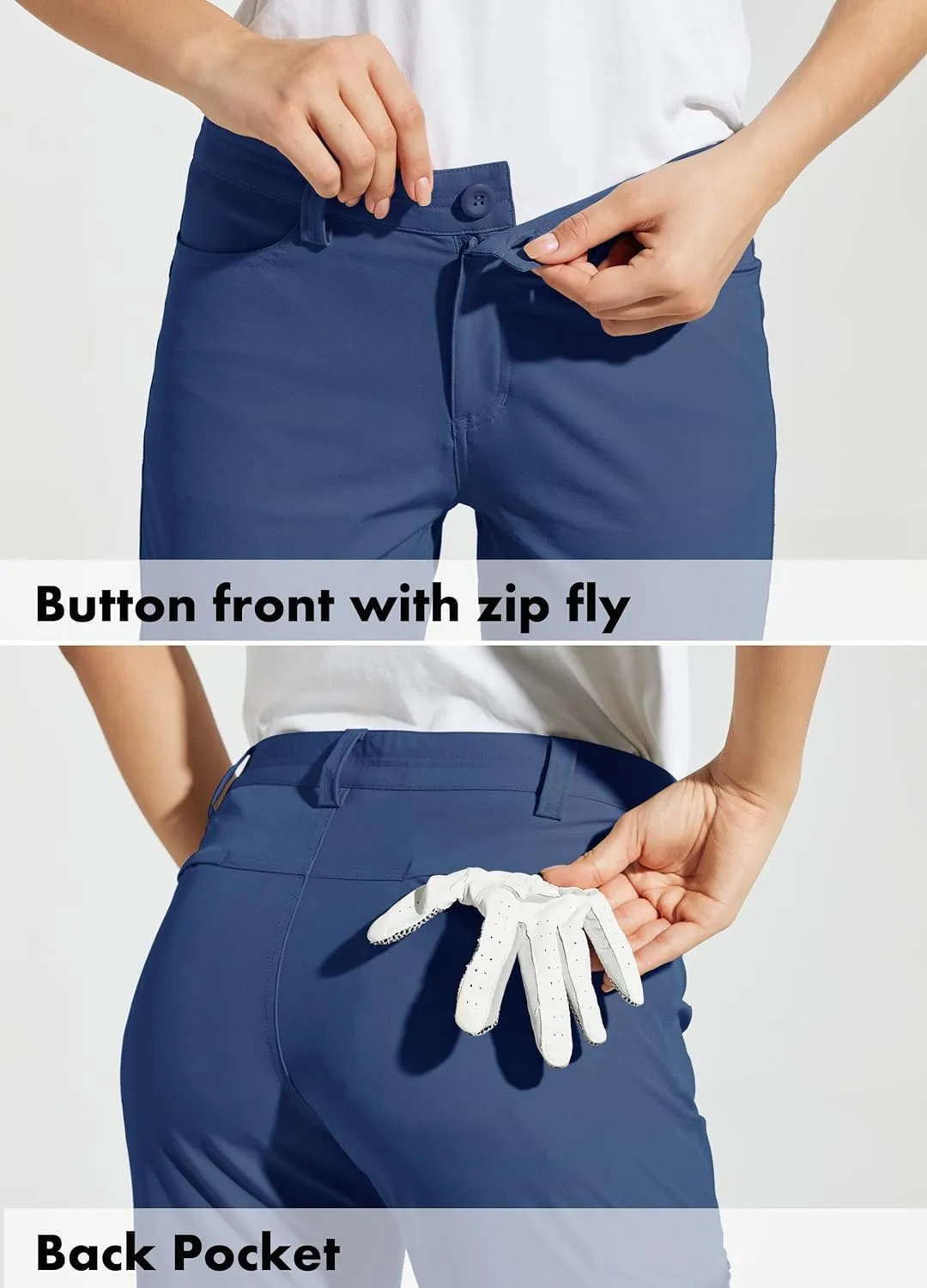 Willit Women's Golf Pants Hiking Cargo Pants Quick Dry Lightweight Outdoor Casual Pants Water Resistant