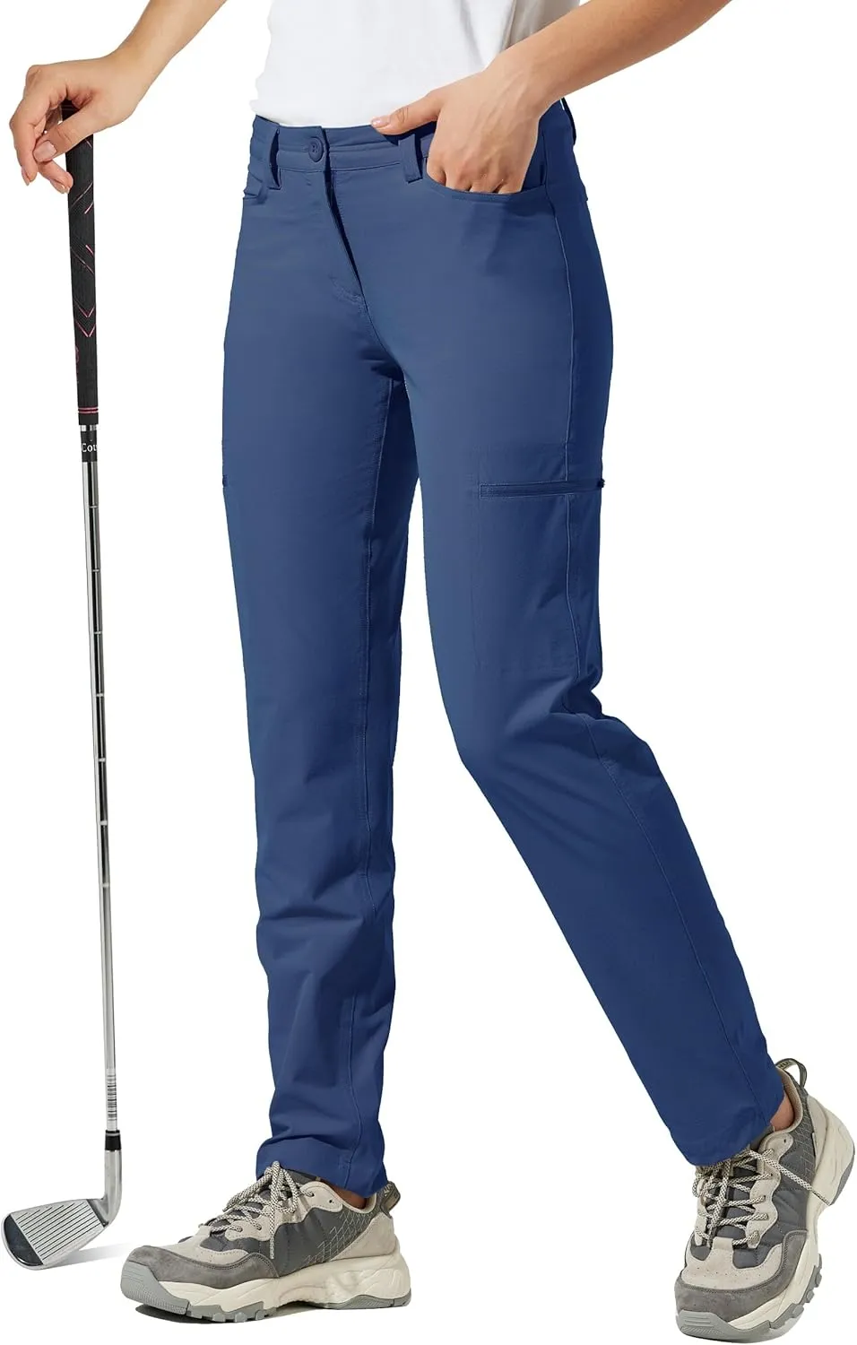 Willit Women's Golf Pants Hiking Cargo Pants Quick Dry Lightweight Outdoor Casual Pants Water Resistant
