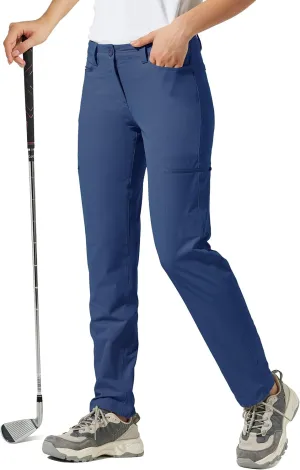 Willit Women's Golf Pants Hiking Cargo Pants Quick Dry Lightweight Outdoor Casual Pants Water Resistant