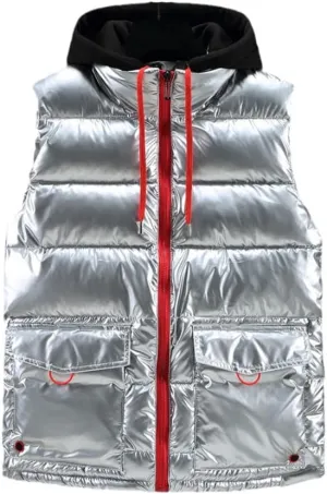 Winter Men Vest Solid Cotton-Padded Warm Sleeveless Jacket Zipper Waistcoat Plus Size