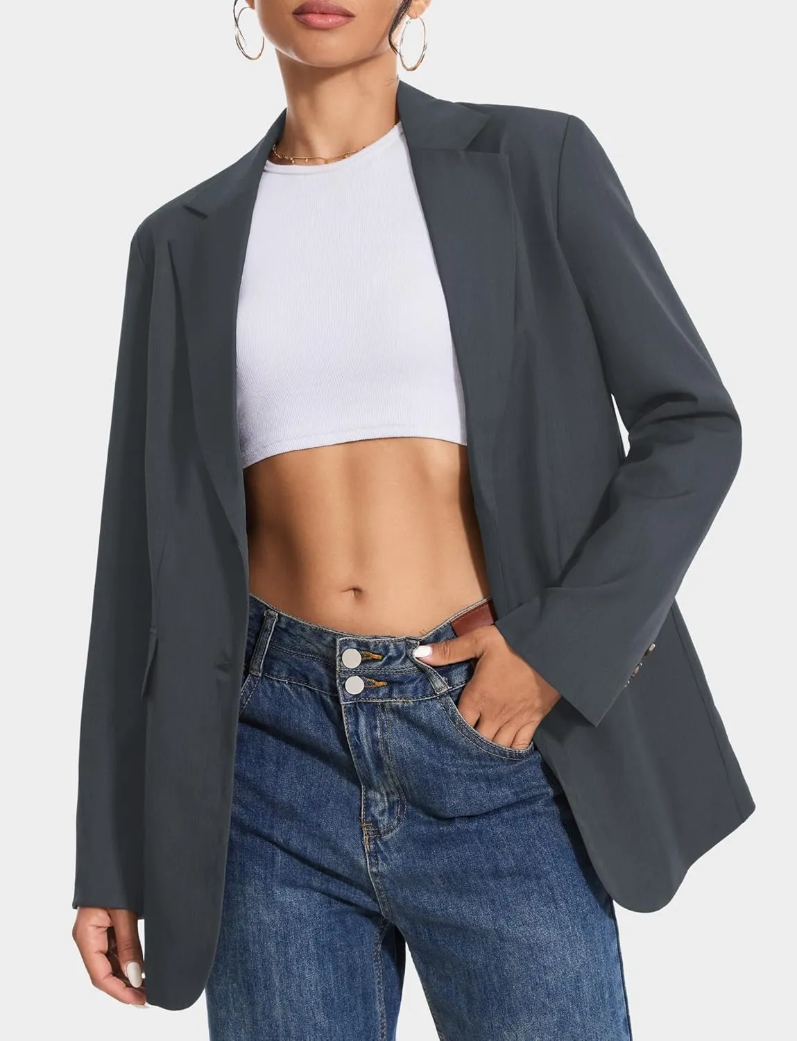 Women's 3 Piece Skirt Sets Business Casual Short Skort Blazer Suit Long Sleeve Jacket Vest Matching Outfits