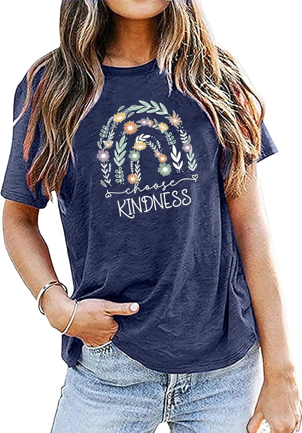 Women's Be Kind Shirt Graphic Tees Short Sleev Loose Fit Tshirts Cute Casual Summer Tops Teacher Shirts Beige L