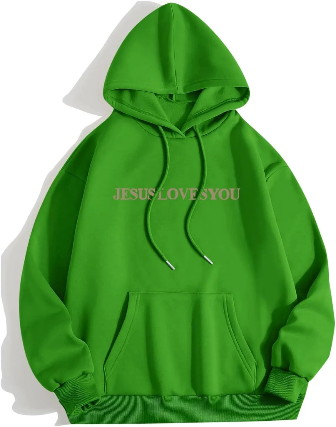 Women's Christian Jesus Loves You Hoodie - Faith Over Fear Pullover for Women