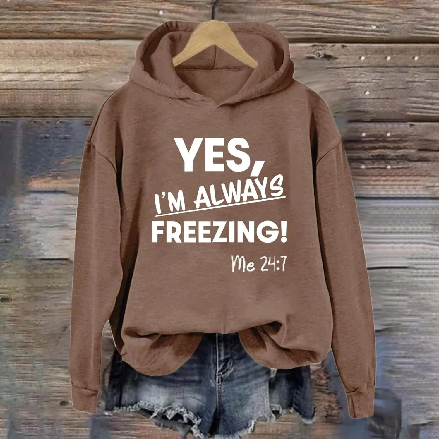 Womens Hoodies Letter Print Long Sleeve Sweatshirts Casual Loose Comfy Pullover Tops Winter Fashion Outfits 2024