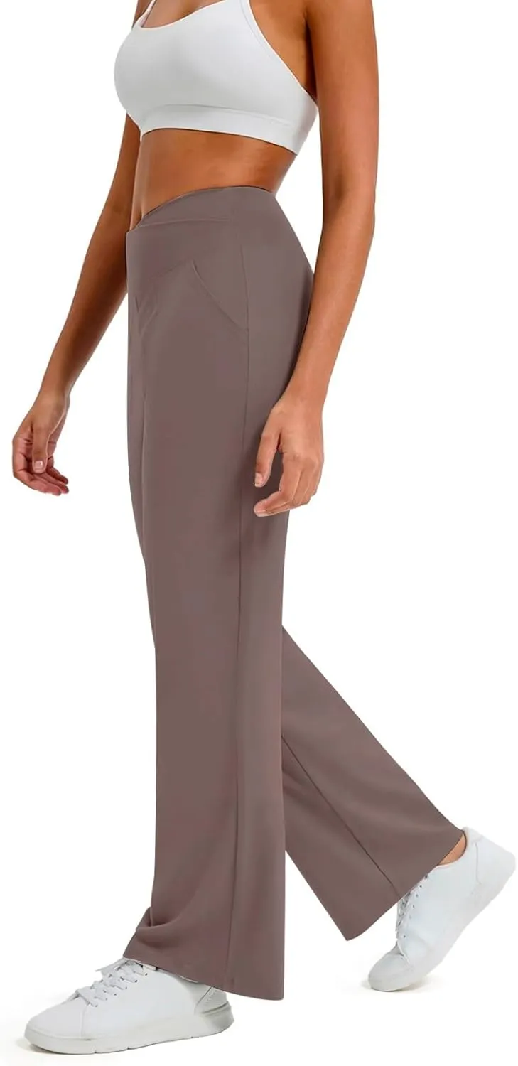 Womens Summer Yoga Pants Elastic High Waist Loose Fit Lightweight Quick Dry Casual Jogging Fitness Running Trouser
